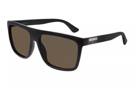 Очки солнцезащитные мужские Gucci с логотипом, черный