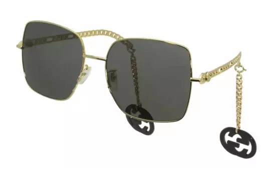 Очки мужские Gucci с цепочкой, золотой
