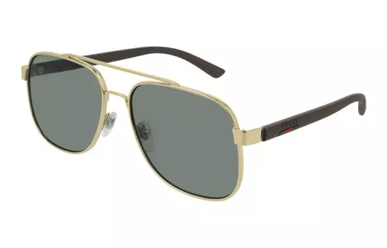 GUCCI Мужские солнцезащитные очки, Golden-brown-green