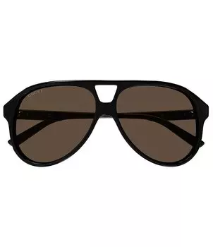 Gucci Мужские солнцезащитные очки-навигатор GG1286S 59 мм, черный