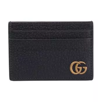 GUCCI Мужской держатель карт Marmont из коровьей кожи, черный