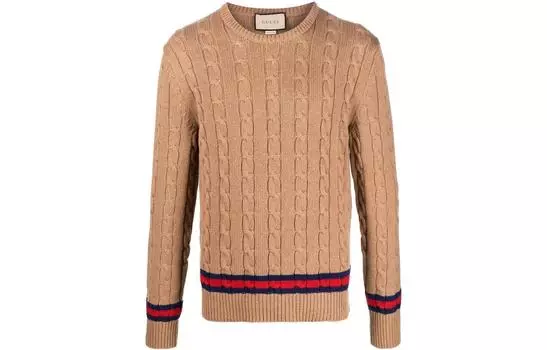 GUCCI Мужской кашемировый свитер, цвет Brown