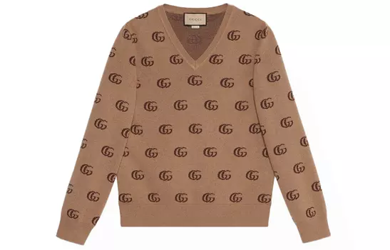 GUCCI Мужской кашемировый свитер, цвет Brown