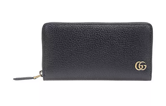 GUCCI Мужской кошелек GG Marmont из телячьей кожи, черный