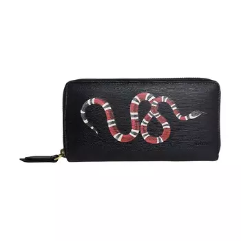 GUCCI Мужской кошелек из коровьей кожи, черный