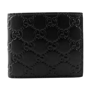 GUCCI Мужской кошелек из коровьей кожи, черный