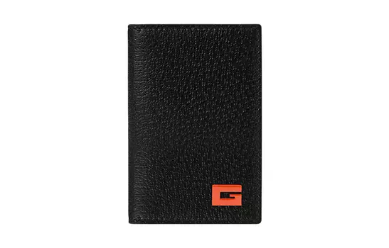 GUCCI Мужской кожаный держатель карт, черный