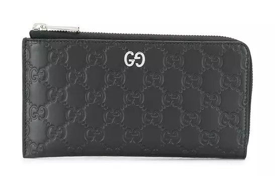 GUCCI Мужской кожаный кошелек для монет, черный