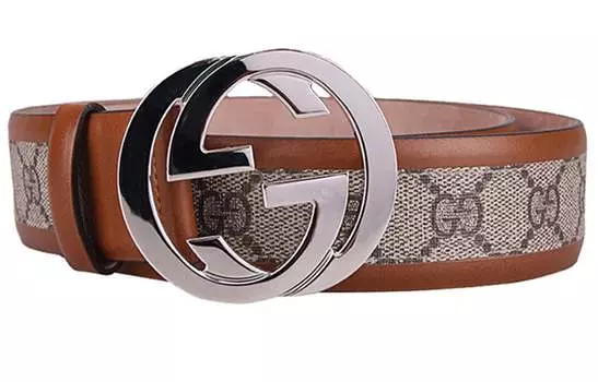 Ремень кожаный Gucci мужской, коричневый