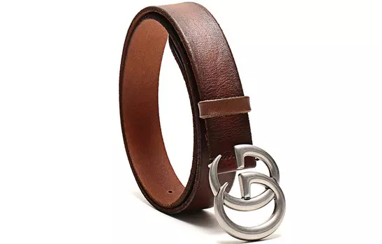 Ремень кожаный Gucci мужской, коричневый