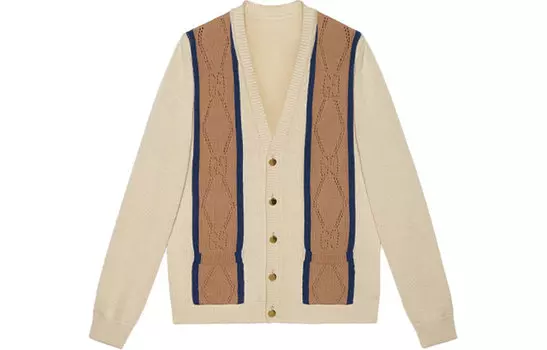 Кардиган мужской Gucci, бежевый / коричневый