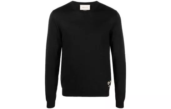 Свитер мужской Gucci Horsebit Intarsia, черный