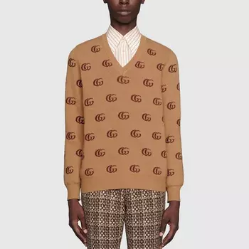 Свитер мужской Gucci Double G, бежевый