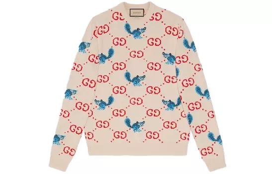 GUCCI Мужской свитер, слоновая кость