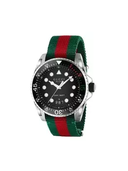 Gucci наручные часы Dive 45 мм, зеленый
