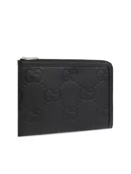 Gucci небольшой чехол для проездных документов Jumbo GG, черный
