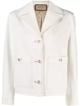 Gucci однобортный пиджак, белый
