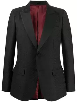 Gucci пиджак с монограммой, черный