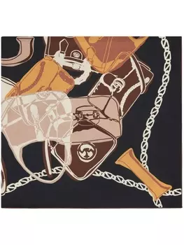 Gucci платок с принтом, синий