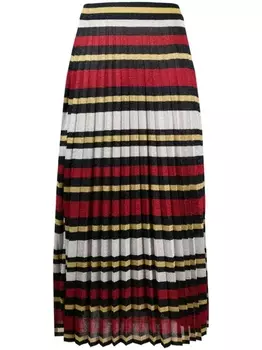 Gucci плиссированная юбка в полоску, синий