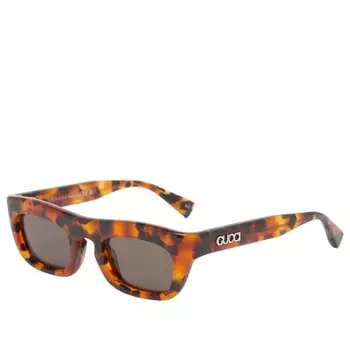 Gucci показывает солнцезащитные очки Gucci Eyewear, коричневый
