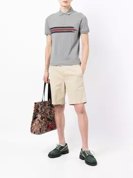 Gucci полосатая рубашка поло, серый