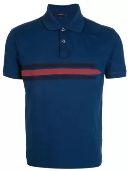 Gucci полосатая рубашка поло, синий