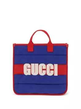 Gucci полосатая сумка-тоут, синий