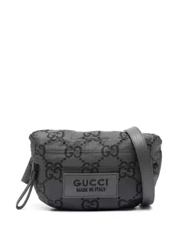 Gucci поясная сумка с узором Maxi GG, серый