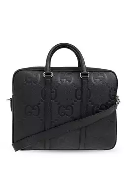 Gucci портфель из кожи Jumbo GG, черный