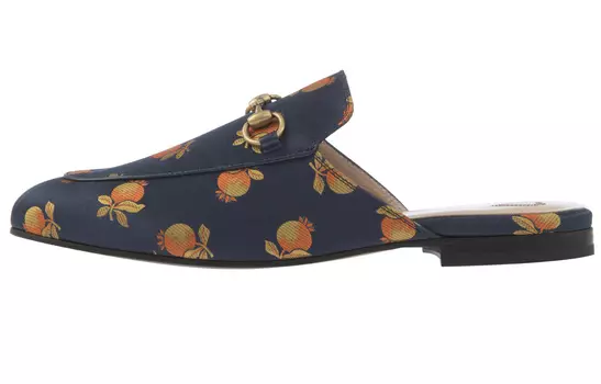 Сандалии женские Gucci Princetown с принтом, синий