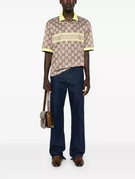 Gucci прямые джинсы с нашивкой-логотипом, синий