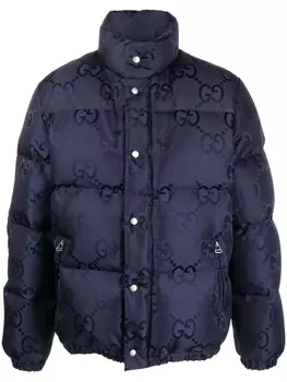 Gucci пуховик Jumbo GG, синий