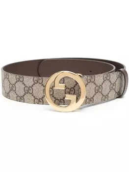 Gucci ремень Blondie с монограммой, нейтральный цвет