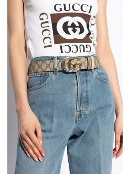 Gucci ремень GG, коричневый