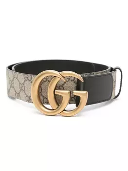 Gucci ремень GG Marmont с узором GG Supreme, нейтральный цвет