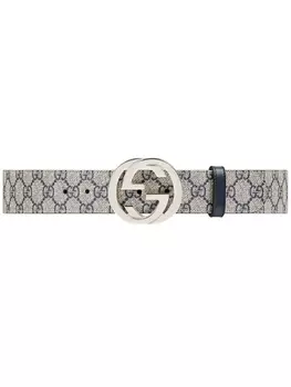 Gucci ремень GG Supreme с пряжкой GG, синий