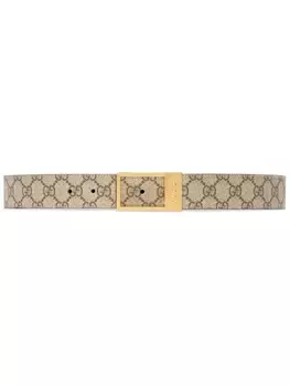Gucci ремень из канваса с логотипом GG, нейтральный цвет