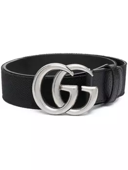 Gucci ремень Marmont с пряжкой Double G, черный