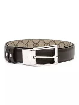 Gucci ремень с логотипом Interlocking G, коричневый