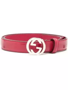 Gucci ремень с логотипом Interlocking G, розовый