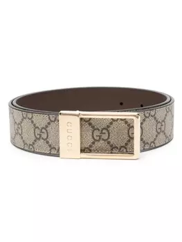 Gucci ремень с принтом GG, нейтральный цвет