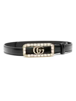 Gucci ремень с пряжкой Double G, черный