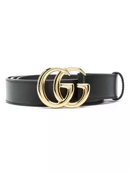 Gucci ремень с пряжкой Double G, черный