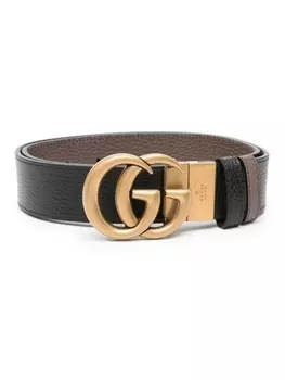Gucci ремень с пряжкой Double G, черный