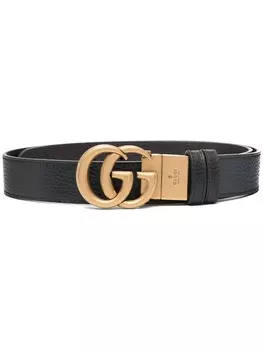 Gucci ремень с пряжкой Double G, черный