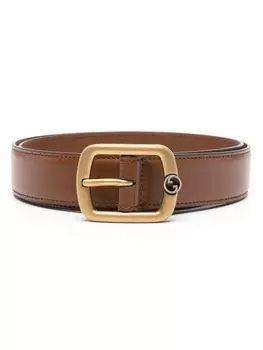 Gucci ремень с пряжкой Interlocking G, коричневый