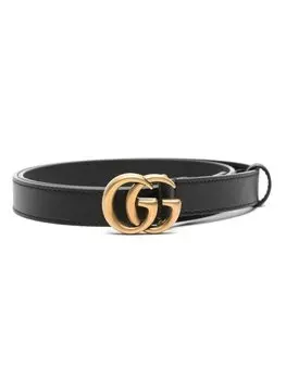 Gucci ремень с пряжкой-логотипом, черный