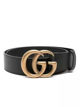 Gucci ремень с пряжкой-логотипом GG, черный