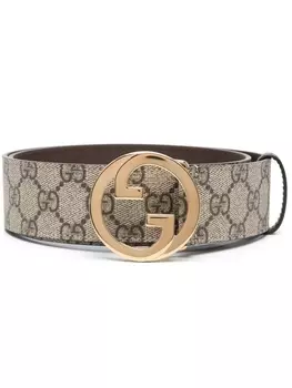 Gucci ремень с пряжкой-логотипом GG, нейтральный цвет
